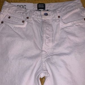 BDG white high waisted straight leg denim
